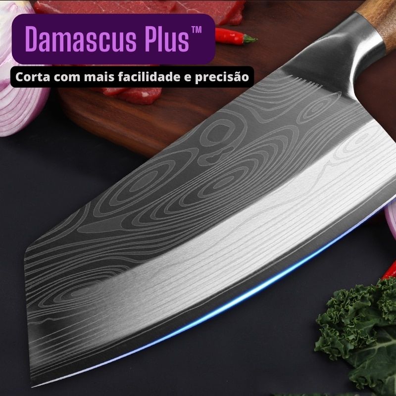 Faca do Chef em Aço Inoxidável - Damascus Plus™