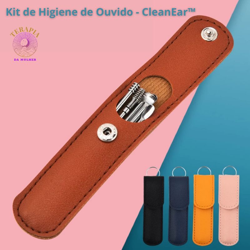 Ouvidos Limpos | Kit de Higiene de Ouvido com 6 Peças em Aço Inox - CleanEar™